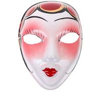 RUNROTOO Maschera Cinese Decorativa da Opera in Gesso e Polpa di Carta, Design Unico per Decorazione Casa e Sala da Pranzo, Maschera Teatro Classica per Ambienti Eleganti