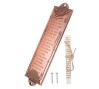 RUNROTOO Mezuzah Ebraica in Lega Marrone per Porta con Pergamena Sacra, Resistente agli Agenti Esterni, Decorazione Elegante per Casa e Protezione Religiosa