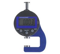 RUNROTOO Micrometro digitale per la misurazione dello spessore: Micrometro elettronico con precisione di 0,01 mm - Misuratore di spessore con display LCD, conversione unità per carta e plastica.