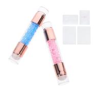 RUNROTOO Nail Art Stampante Doppia Testa in Silicone Blu, Facile da Usare e Delicata sulla Pelle 2pezzi per Manicure a Casa in Salone