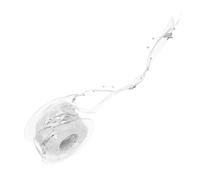 RUNROTOO Nastro Decorativo Natalizio Argento Perline e Stelle a Cinque Punte in Poliestere e Plastica, 1 Rotolo da 5 Metri per Progetti DIY e Feste di Matrimonio