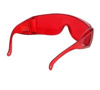 RUNROTOO Occhiali di Sicurezza Anti-spruzzo, Protettivi, Antiappannamento | Rosso Plastico, Stile Labor Goggle, Protezione Anti-vento e Contro Gocce, Occhiali da Lavoro