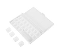 RUNROTOO Palette Acquerello Portatile con Coperchio Anti-Perdita Scomparti Separati in Plastica Pp Spessa Scatola per Pittura Colori Gel e Asciutti per Viaggi e Studio