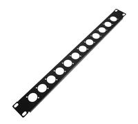 RUNROTOO Pannello audio rack 1U a 12 fori - Pannello patch incernierato per console di missaggio - Organizzatore di cavi sotto la scrivania per armadi di rete, uffici e studi di registrazione.