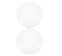 RUNROTOO Paralume Rotondo in Plastica Bianco 2 Pezzi per Lampade da Soffitto Design Elegante Resistente e Riduzione del Fumo per Bagno e Cucina