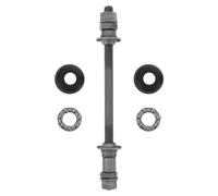 RUNROTOO Perno Ruota Posteriore 180Mm Metallo Cuscinetti a Sfera Grigio 9.5Mm per Bici da Strada e Mountain Bike Assale Solido
