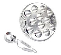 RUNROTOO Piastra per Lumache con 12 Scomparti Resistente alla Ruggine Set da 1 in Acciaio Inossidabile Sicura per Barbecue e Cucina
