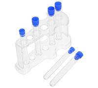 RUNROTOO Portaprovette per Provette Supporto Trasparente, Set da 6 Fori in Plastica Riutilizzabile, Accessori per Esperimenti Scientifici e Laboratorio di Scienze