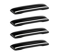 RUNROTOO Protezione Laterale per Portiera Auto in ABS Nero, Set da 4 Pezzi Striscia Paraurti per Specchietto Retrovisore, Adesivo Resistente Anticollisione per Protezione Porta e Paraurti