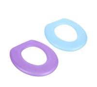 RUNROTOO Rialzo Wc per Anziani in Eva Tappetino per Wc in Materiale Spesso e Resistente per Casa e Vacanza Set 2 Pezzi Blu