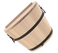 RUNROTOO Secchio in Legno per Riso Cotto e Tofu, Contenitore Multiuso per Servire Riso e Sushi, per Casa e Feste, Materiale Resistente in Legno Giallo