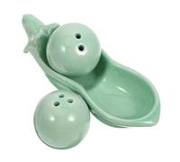 RUNROTOO Set 1 Pezzo Spargisale e Pepe in Ceramica a Forma di Pisello, Facile da Pulire e Design Adorabile per Tavolo da Pranzo e Piano Cucina