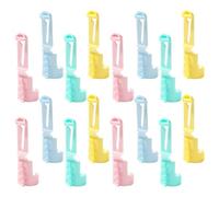 RUNROTOO Set 16 Pezzi Anelli Separatore di Filati per Dita in Plastico, Guida del Filo Adattabile ed Efficiente per Progetti di Lavoro a Maglia e Tessitura