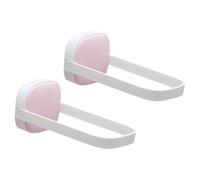 RUNROTOO Set 2 Pezzi Appendiabiti da Parete in Abs Resistente Design Pieghevole per Bagno e Soggiorno, Organizzatore Salvaspazio senza Foratura