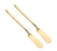 RUNROTOO Set 2 Pezzi Coltelli da Burro in Acciaio Inox 304 Dorati Affettatrice Multiuso per Formaggio Marmellata e Crema Utensili Cucina per Ristoranti e Catering