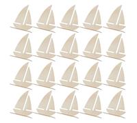 RUNROTOO Set 20 Pezzi Barche a Vela in Legno Grezzo Fai da Te, Divertimento Creativo Versatile per Principianti, Dimensioni 8x7x3,3cm, per Progetti Artistici o Festività a Casa