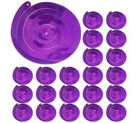 RUNROTOO Set 30 Pezzi Ciondoli a Spirale Sospesi in Pvc Viola, Decorazioni Sospese per Feste di Compleanno, Matrimonio e Natale, Addobbi a Tema per Soffitto e Spazi Interni