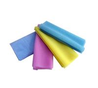 RUNROTOO Set 4 Pezzi Asciugamani da Bagno in Nylon Esfoliante per Corpo e Schiena, Morbido e Non Danno la Pelle, la Pulizia Quotidiana Colore Casuale