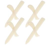 RUNROTOO Set 8 Pezzi Pieghe Carta in Plastica Khaki Piegatore D'osso Curvo e Dritto per Scrapbooking e Rilegatura, Strumenti Versatili per Lavorazione della Carta