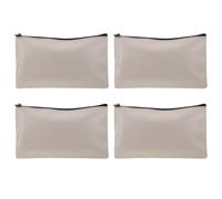 RUNROTOO Set di 4 custodie per microfono in similpelle - Borsa antipolvere per microfono con cerniera - Organizer portatile per microfoni wireless e accessori audio, dimensioni 28x15,5