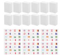 RUNROTOO Set Giochi Tessere Bandiere Nazionali 65 Pezzi in Plastica