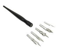 RUNROTOO Set Penna per Linea di Infiltrazione per Modellismo, Nero, Metallo | Punte Intercambiabili, Misure, Plastica e Metallo, per Pannelli in Scala, Lavoro Domestico