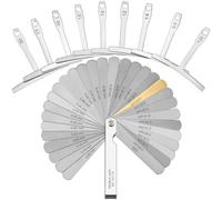 RUNROTOO Set Righello per Chitarra Professionale 2 Pezzi Calibro di Misurazione Raggio e Spessimetro, Strumento Leggero e Resistente per Manutenzione Liuteria Chitarra Acustica ed