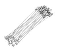 RUNROTOO Spille di Sicurezza Argento 20 Pezzi con Design Elegante e Cristalli, Spille in Metallo con Fermaglio Sicuro, Lunghe 95mm per Cravatte, Abiti e Lavori di Artigianato Fai da Te