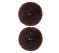 RUNROTOO Strumento per Chignon a Ciambella 2 Pezzi, Spugna Marrone Taglia Media 9g, Accessori per Chioma da Donna per Occasioni Speciali e Uso Quotidiano