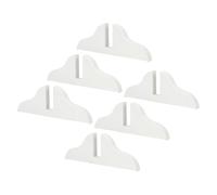 RUNROTOO Supporto 6 per Paravento Pieghevole Bianco in Plastica Facile Montaggio per Divisorio Privacy da per Ufficio e Hotel