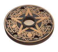 RUNROTOO Supporto Antiribaltamento Cristallo Legno Nero in Sfera di e per Base Stabile , Espositore Piatto per Collezione D'arte e Tavolo da Tarot