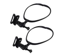 RUNROTOO Supporto per Microfono Regolabile da Collo 2 Pezzi in Plastica e Metallo Nero per Performance Live e Maghi, Design Hands-free per Minimizzare Rumore Vento