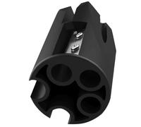 RUNROTOO Temperamatite per Matita Sopracciglia Nera in Lega Pratica e Resistente per Trucco Professionale, per Affilare Matite Cosmetiche e Sopracciglia