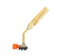 RUNROTOO Torcia Gas Doppia Fiamma Compatta per Cucina e Saldatura, Resistente e Leggera per Barbecue a Carbonella e Picnic all'Aperto