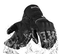 RunSnail 2KP CE Guanti Moto Invernali per Uomini e Donne, Guanti per Moto Impermeabili, Guanti per Motociclisti Lunghi, Guanti Touchscreen per BMX ATV MTB Riding, Racing su Strada (Nero XXL)