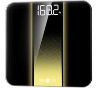 RunStar Bilancia Pesapersone Digitale, Bilancia professionale ad alta Precisione, Max 180 kg, Display Retroilluminato a LED Chiaro, Bilancia Precisa in Vetro Temperato da 6 mm