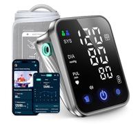 RunStar Misuratore di Pressione Intelligente per Uso Domestico, Bracciale per Braccio da 22-42 CM, Ampio Display LED 5,0'' a 3 Colori, Macchina Automatica Digitale per Pressione Sanguigna con App