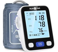Runstar Misuratore di Pressione Sanguigna da Braccio, bracciale ad ampio intervallo (22-42cm), uso domestico, misuratore pressione sanguigna digitale automatico, borsa, memoria di lettura 2x99
