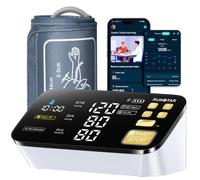 RunStar Smart AFib Misuratore di Pressione sanguigna da Braccio (22-44cm), Display LED Chiaro da 6,5'', Modalità Doppio Utente con 2x99 Posizioni di Memoria, App Connettiva per iOS e Android