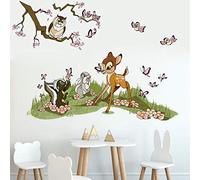 Runtoo Adesivi Murali Animali Giungla Adesivi da Parete Cerva Decorazioni Muro Bambini Camerette Neonati Bimba Ragazzi