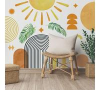 Runtoo Adesivi Murali Archi Boho Adesivi da Parete Sole Astratti Decorazioni Muro Cameretta Bambini Neonato Camera da Letto Soggiorno