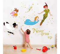 Runtoo Adesivi Murali Peter Pan Adesivi da Parete Stella Frasi Motivazionali Decorazioni Muro Camerette Neonato Bambini Bimba Ragazzi Soggiorno Camera da Letto