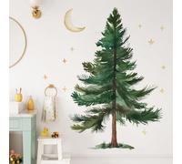 Runtoo Adesivo da parete a forma di albero di pino, stacca e attacca, per cameretta dei bambini, camera da letto, soggiorno, decorazione da parete