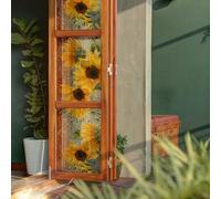 Runtoo Pellicola per la privacy per finestre, motivo girasole arcobaleno, 3D, decorativa, in vinile, per vetro colorato, adesivo statico, non adesivo, 40 x 120 cm