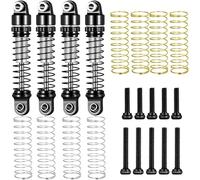 Runup Ammortizzatore RC da 25 mm per 1/30 Axial SCX30 Wrangler Bronco Ammortizzatore in metallo riempito ad olio, kit di sospensioni con molle e viti RC per veicoli a bruco RC (nero)