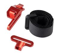 Runup Supporto per batteria in lega di alluminio per 1/16 Traxxas Mini Maxx RC Monster Truck Upgrades (rosso)