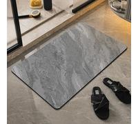 Runup Tappetino da bagno in pietra ad asciugatura rapida, 45 x 70 cm, motivo marmo, morbida diatomite, antiscivolo, anti muffa, ad assorbimento rapido, tappetino magico per bagno e soggiorno, zerbino