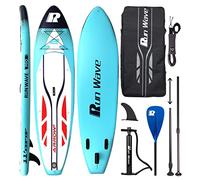 Runwave antiscivolo gonfiabile Runwave Stand Up Paddle Board con accessori SUP Premium | Posizione ampia, pinne inferiori per il controllo del surf | Principiante per adulti giovani (ARROW)