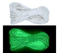 RUNYU 4mm Cord Luminoso Paracord 550 9 Fili Corda da Paracadute Fluorescente Bagliore nel Buio 31M Corda Della Tenda - Max. 250kg (550lbs)