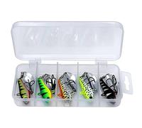 RUNYU 5 PCS Esche da Pesca Rotanti 20g Esche Artificiali Spinning, UV Cucchiaini Pesca Accessori